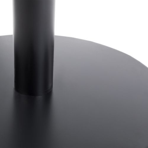 Table de bar ronde bois blanc brillant et acier noir Kofy 60 cm - Photo n°2; ?>