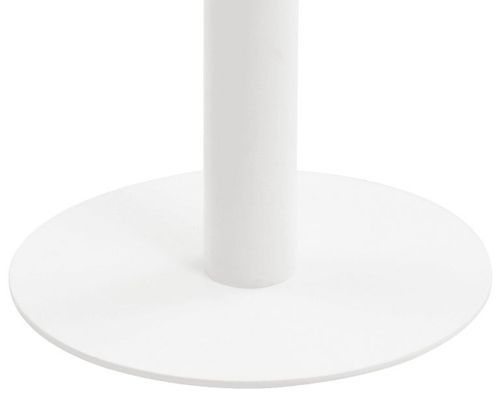 Table de bar ronde bois clair et pieds métal blanc Beth D 40 cm - Photo n°3; ?>