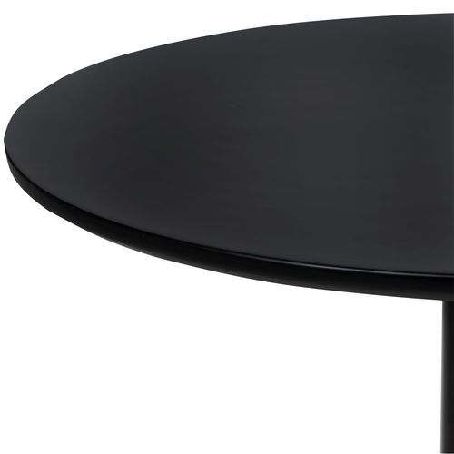 Table de bar ronde bois noir et pieds acier noir Cooky 60 cm - Photo n°3; ?>