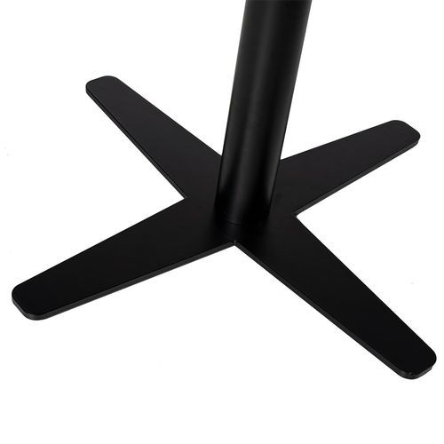 Table de bar ronde bois noir et pieds acier noir Cooky 80 cm - Photo n°3; ?>