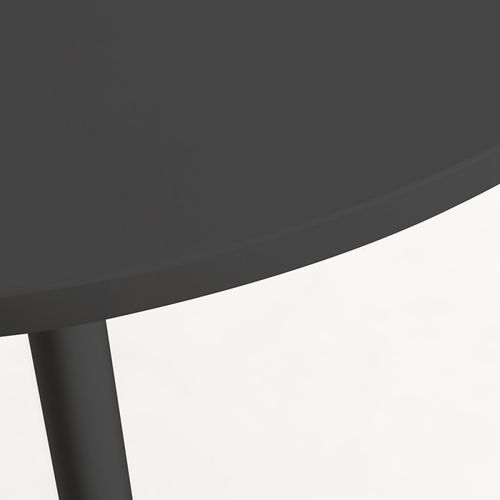Table haute de bar ronde bois noir et pieds acier noir Tulipa 60 cm - Photo n°2; ?>