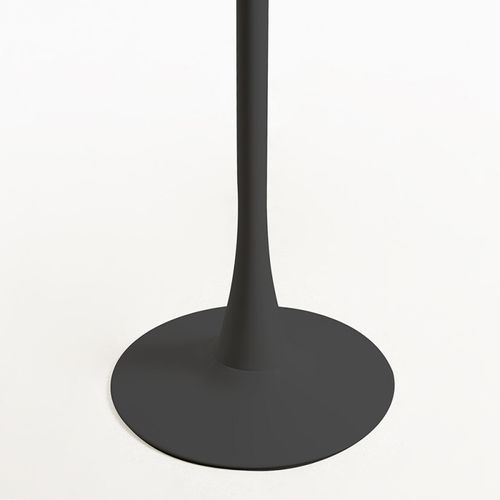 Table haute de bar ronde bois noir et pieds acier noir Tulipa 60 cm - Photo n°3; ?>