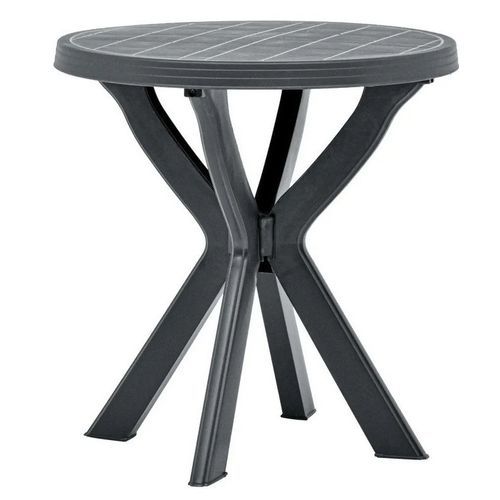 Table de bar ronde plastique anthracite Bouka - Photo n°2; ?>