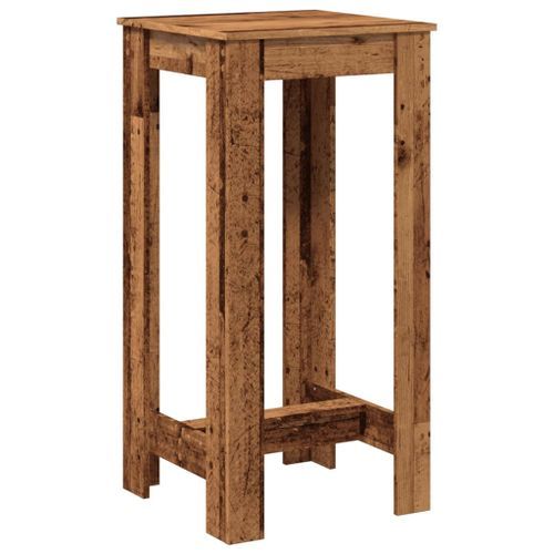 Table de bar vieux bois 51x50x103,5 cm bois d'ingénierie - Photo n°2; ?>