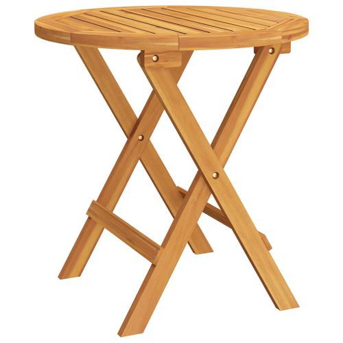 Table de bistro Ø46x47 cm Bois d'acacia massif - Photo n°2; ?>