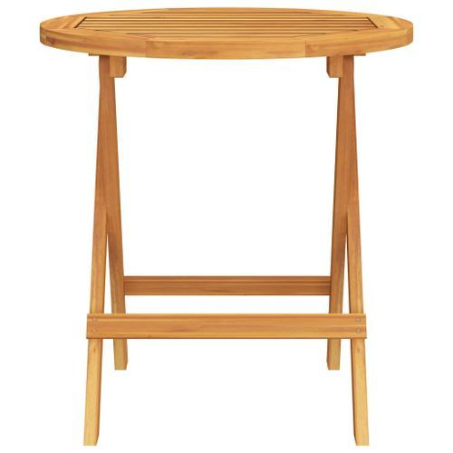 Table de bistro Ø46x47 cm Bois d'acacia massif - Photo n°3; ?>