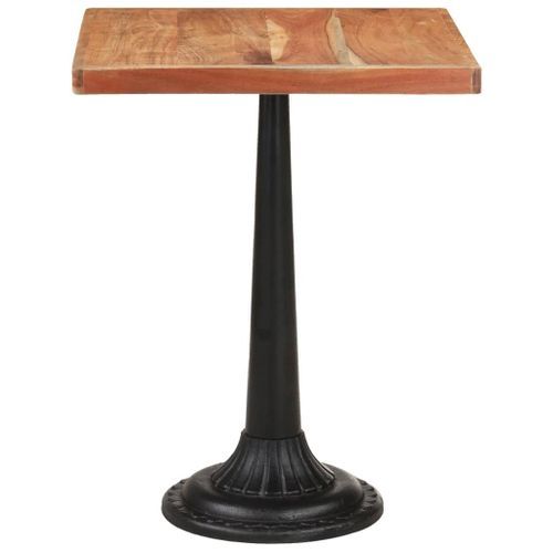 Table de bistro 60x60x76 cm Bois d'acacia massif - Photo n°3; ?>