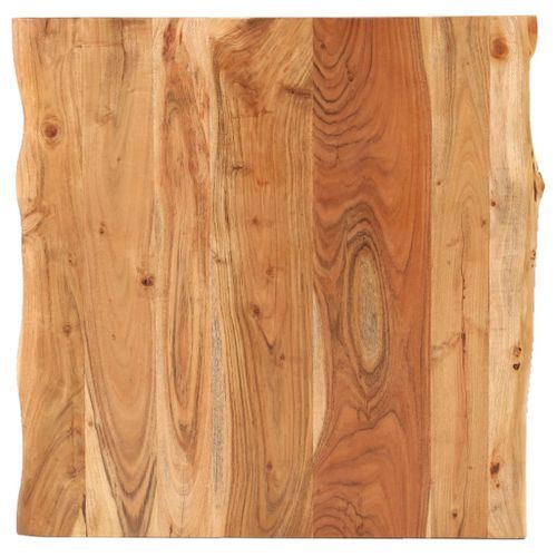 Table de bistro au bord naturel 70x70x75cm Bois d'acacia massif - Photo n°3; ?>