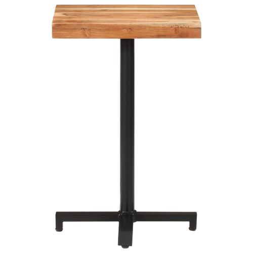 Table de bistro Carrée 50x50x75 cm Bois d'acacia massif - Photo n°2; ?>