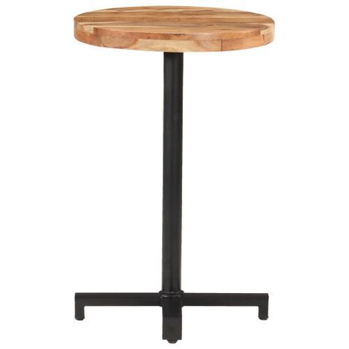 Table de bistro Ronde Ø50x75 cm Bois d'acacia massif - Photo n°2; ?>