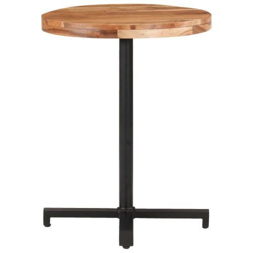 Table de bistro Ronde Ø60x75 cm Bois d'acacia massif - Photo n°2; ?>