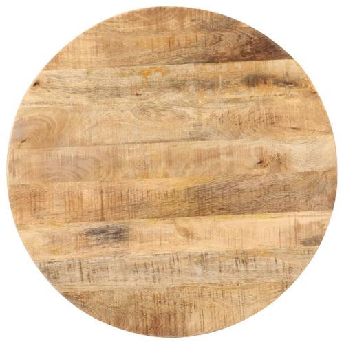 Table de bistro Ronde Ø70x75 cm Bois de manguier brut - Photo n°3; ?>