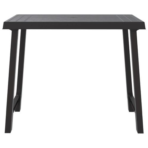 Table de camping anthracite 79x56x64 cm PP aspect de bois - Photo n°3; ?>