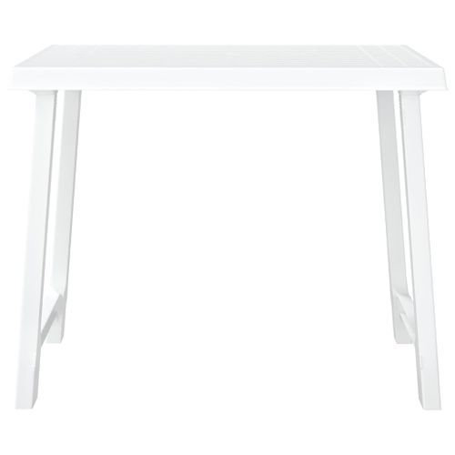 Table de camping blanc 79x56x64 cm PP aspect de bois - Photo n°3; ?>