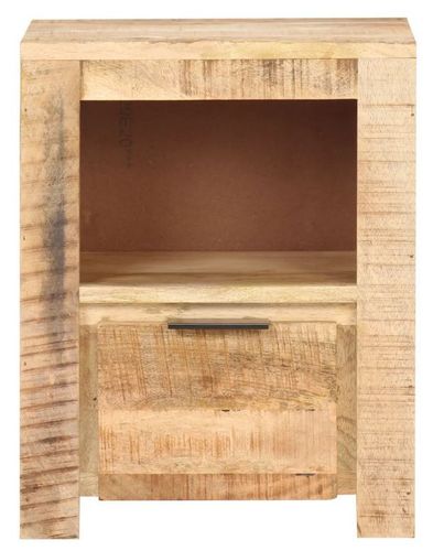 Table de chevet 1 niche 1 tiroir manguier massif clair Aweti - Photo n°2; ?>