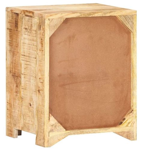 Table de chevet 1 niche 1 tiroir manguier massif clair Aweti - Photo n°3; ?>