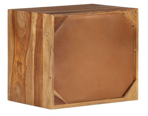 Table de chevet 1 niche et 1 tiroir sesham massif clair Vahina - Photo n°3; ?>