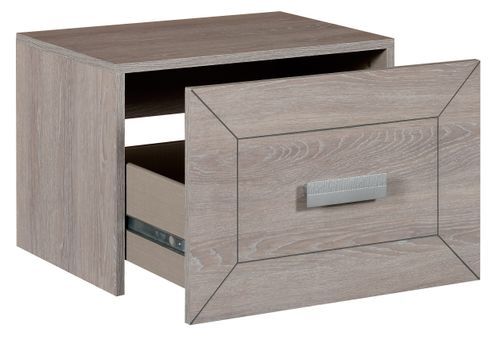 Table de chevet 1 tiroir bois de chêne grisé Lima - Photo n°2; ?>