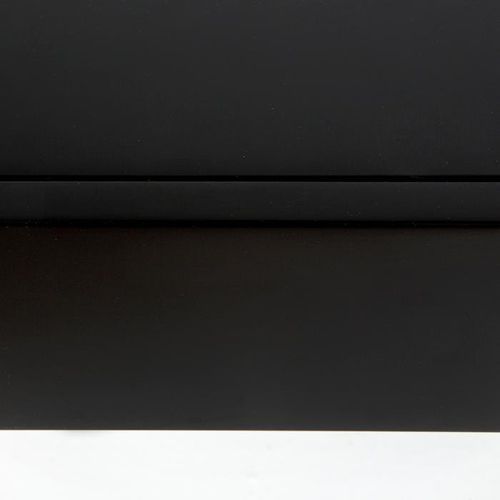Table de chevet 1 tiroir bois laqué noir et métal Luna L 50 cm - Photo n°3; ?>