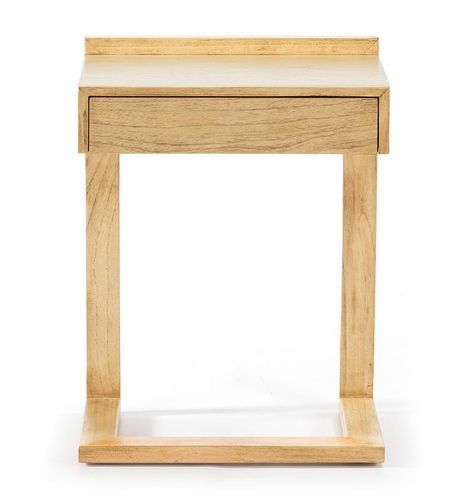 Table de chevet 1 tiroir bois massif cérusé Anie - Photo n°2; ?>