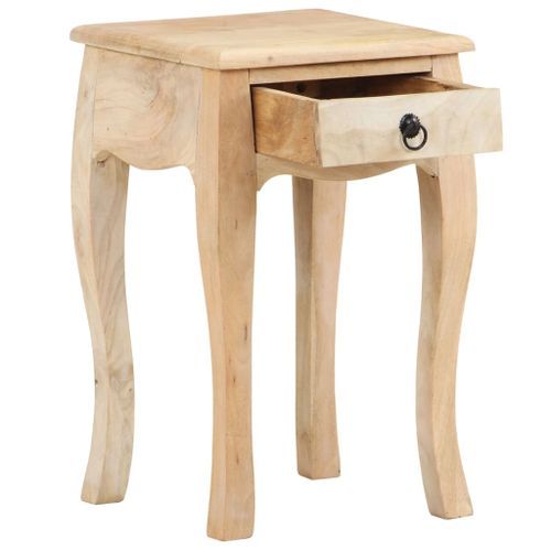 Table de chevet 28x28x46 cm Bois de manguier massif 2 - Photo n°3; ?>