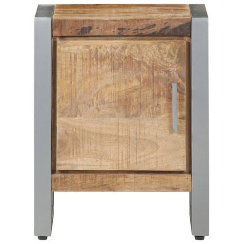 Table de chevet 40x30x50 cm Bois de manguier brut 5 - Photo n°3; ?>