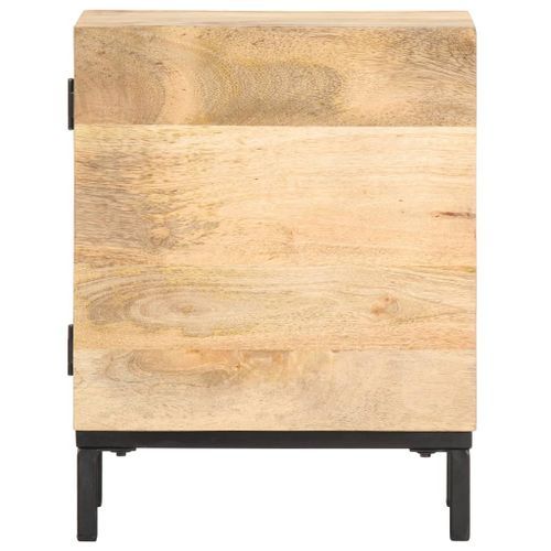 Table de chevet 40x30x51 cm Bois de manguier solide - Photo n°3; ?>