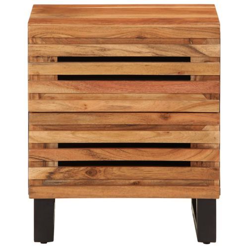 Table de chevet 40x33x46 cm Bois d'acacia massif - Photo n°2; ?>