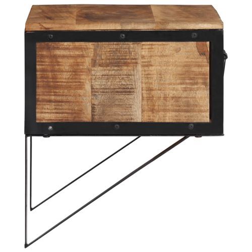 Table de chevet 40x35x40 cm bois de manguier massif - Photo n°3; ?>