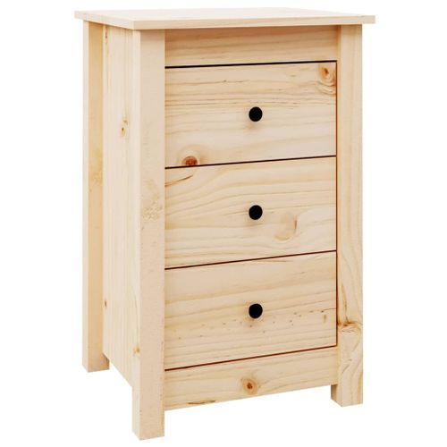 Table de chevet 40x35x61,5 cm Bois de pin massif - Photo n°2; ?>