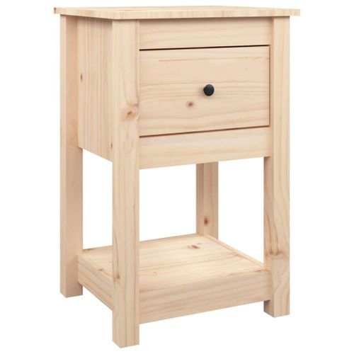 Table de chevet 40x35x61,5 cm Bois de pin massif - Photo n°2; ?>