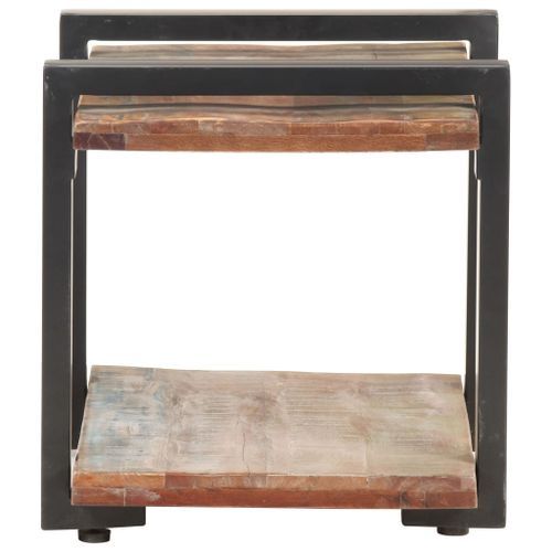 Table de chevet 50x40x40 cm Bois de récupération massif - Photo n°3; ?>