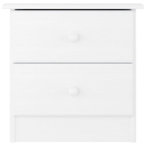 Table de chevet ALTA blanc 43x35x40,5 cm bois de pin massif - Photo n°3; ?>