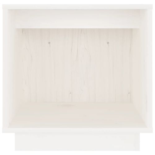 Table de chevet Blanc 40x30x40 cm Bois de pin solide 2 - Photo n°3; ?>
