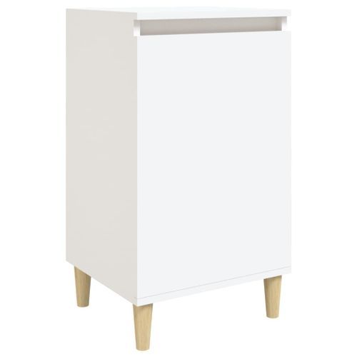 Table de chevet blanc 40x35x70 cm bois d’ingénierie - Photo n°2; ?>