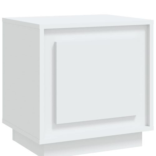 Table de chevet blanc 44x35x45 cm bois d’ingénierie - Photo n°2; ?>