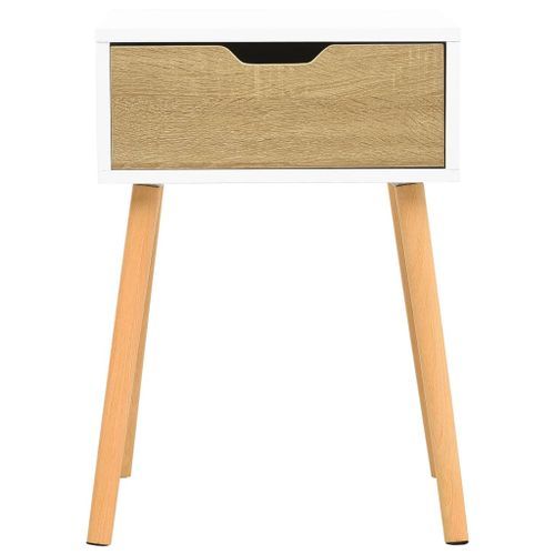 Table de chevet Blanc chêne sonoma 40x40x56cm Bois d'ingénierie - Photo n°3; ?>