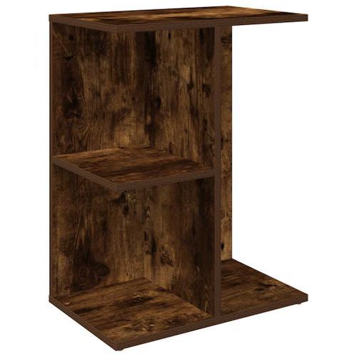 Table de chevet chêne fumé 46,5x29x61 cm bois d'ingénierie - Photo n°2; ?>