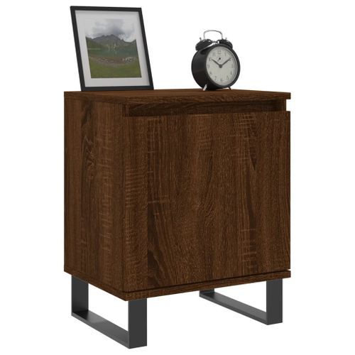 Table de chevet chêne marron 40x30x50 cm bois d'ingénierie - Photo n°3; ?>