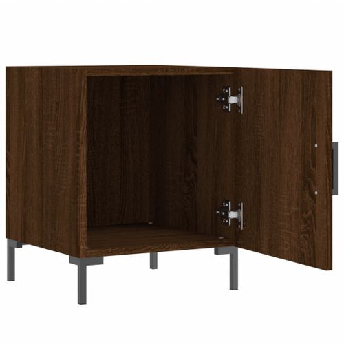 Table de chevet chêne marron 40x40x50 cm bois d’ingénierie - Photo n°3; ?>