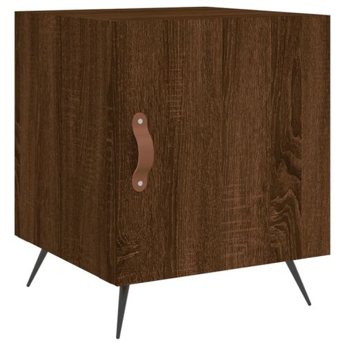 Table de chevet chêne marron 40x40x50 cm bois d’ingénierie - Photo n°2; ?>