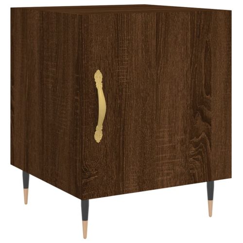 Table de chevet chêne marron 40x40x50 cm bois d’ingénierie - Photo n°2; ?>