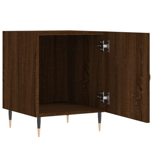Table de chevet chêne marron 40x40x50 cm bois d’ingénierie - Photo n°3; ?>