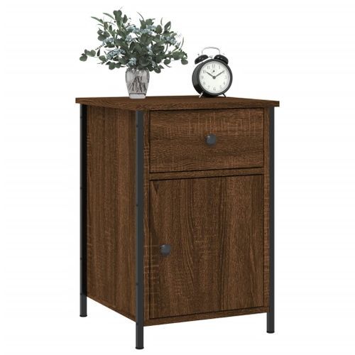 Table de chevet chêne marron 40x42x60 cm bois d'ingénierie - Photo n°3; ?>