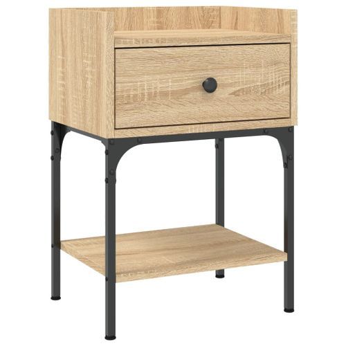 Table de chevet chêne sonoma 40,5x31x60 cm bois d'ingénierie - Photo n°2; ?>