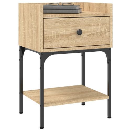 Table de chevet chêne sonoma 40,5x31x60 cm bois d'ingénierie - Photo n°3; ?>