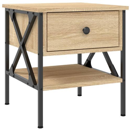 Table de chevet chêne sonoma 40x42x45 cm bois d'ingénierie - Photo n°2; ?>