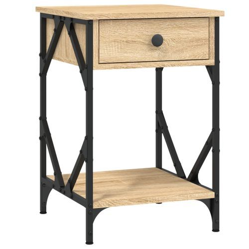 Table de chevet chêne sonoma 40x42x60 cm bois d'ingénierie - Photo n°2; ?>