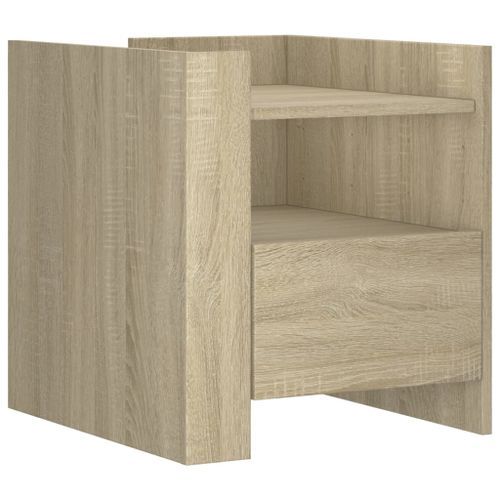 Table de chevet chêne sonoma 45x50x50 cm bois d’ingénierie - Photo n°2; ?>