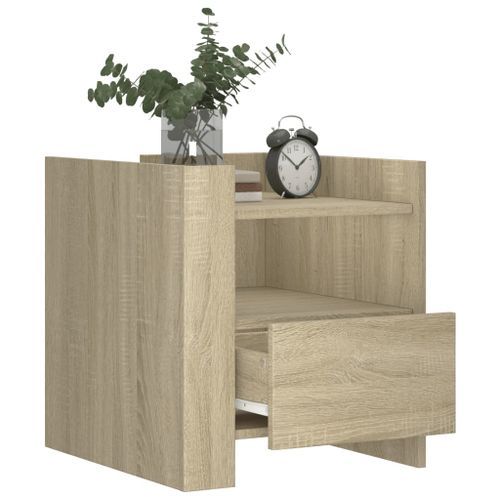 Table de chevet chêne sonoma 45x50x50 cm bois d’ingénierie - Photo n°3; ?>